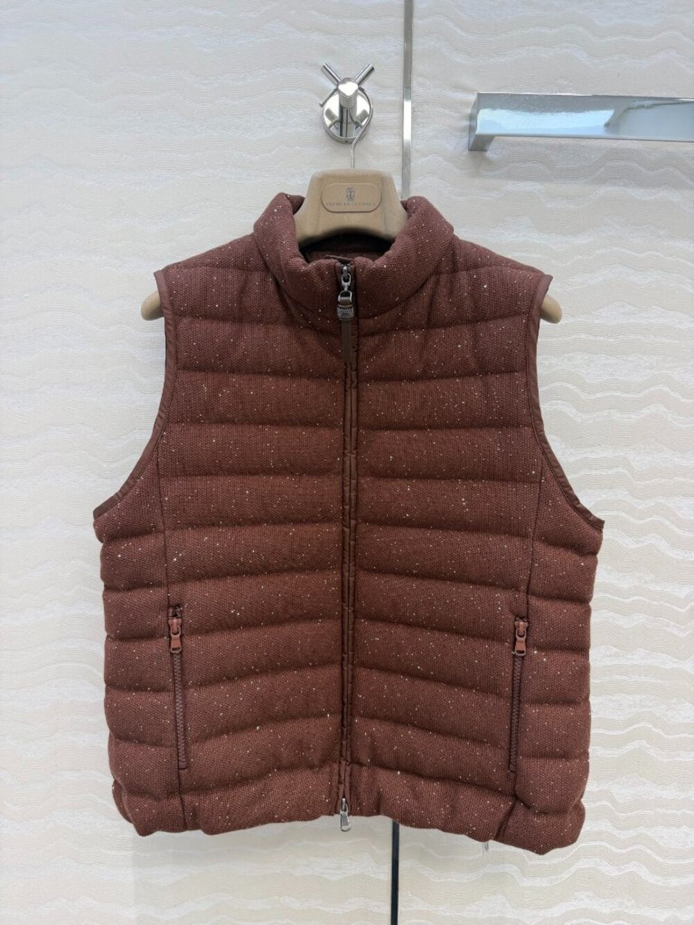 Brunello Cucinelli Mélange Wool-Blend Down Gilet